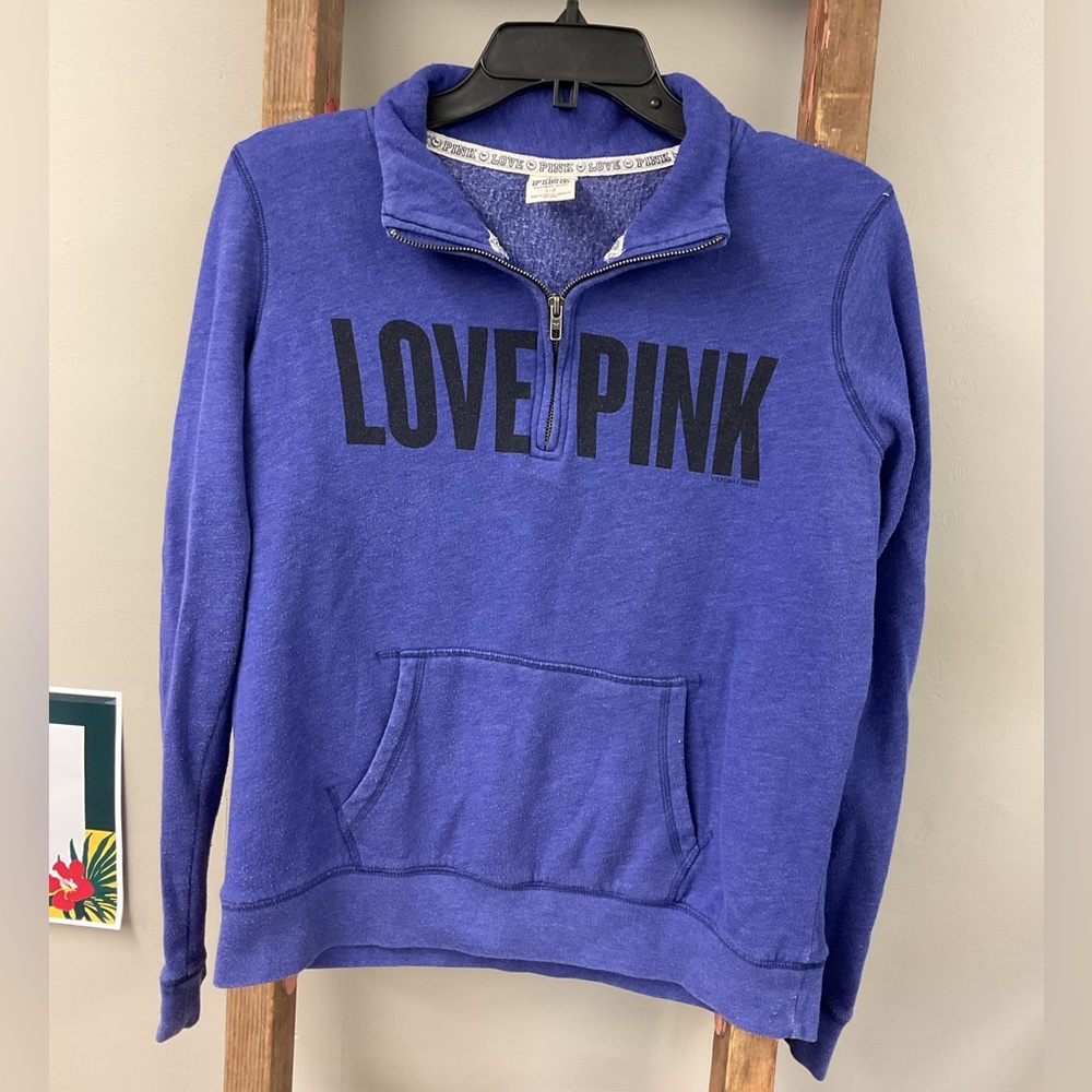 Victoria Secret PINK 1/4 zip crew SMALL
